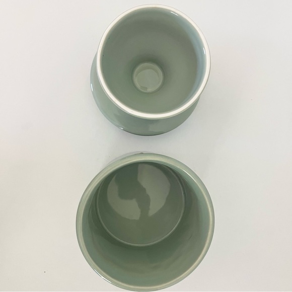 Butter Bell Crock Sea Spray Antique Green w Vining Details Ceramic French Keeper - Picture 4 of 8